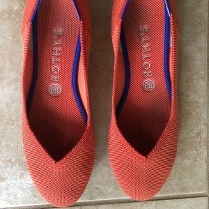 Rothy’s Persimmon Heel Stripe Flats | Size 10